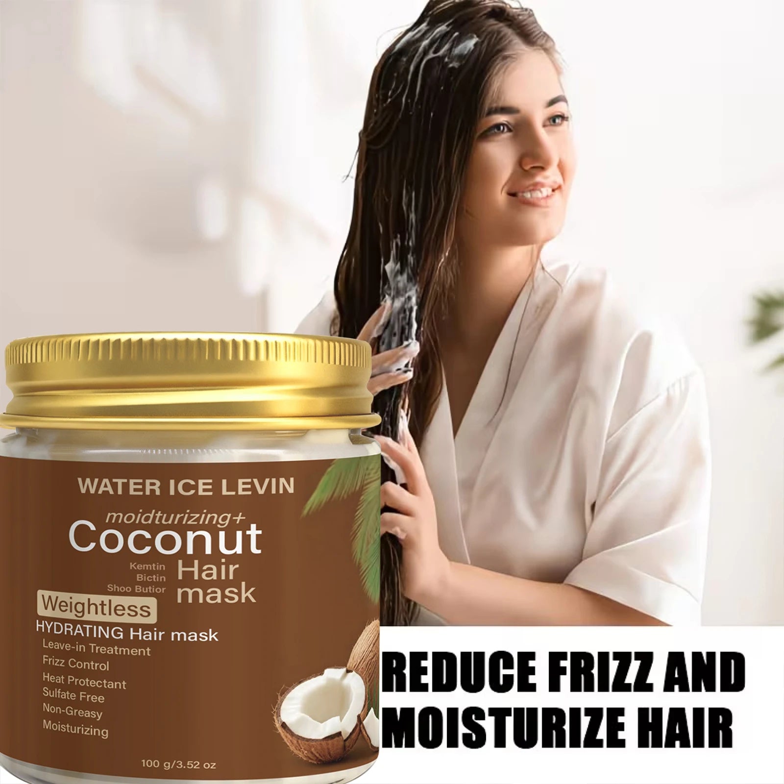Sulfate-Free Coconut Hair Mask – Moisturizing & Heat Protectant Deep Conditioning Mask Oasis Select