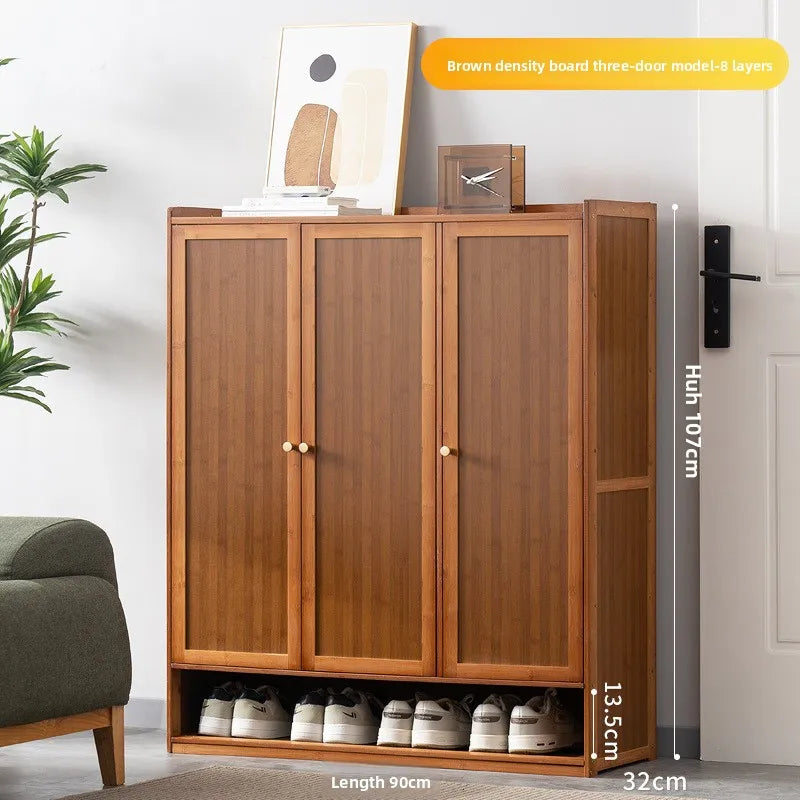 Shoe cabinet, shoe rack, simple door, good-looking home interior, bedroom, dormitory, small narrow solid wood storage Oasis Select Sanmen 8