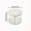 45 Hole Makeup Brush Storage Rack Brush Storage Box Detachable And Washable Circular Makeup Brush Holder Pen Holder Oasis Select WHITE