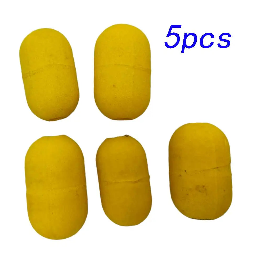 5/10pcs 1cm Inner Dia Fish Cage Floats Fishing Pool Line High Buoyancy Plastic Buoy Floats marine net floats 2.4*1.5inch Oasis Select Yellow 5 pcs