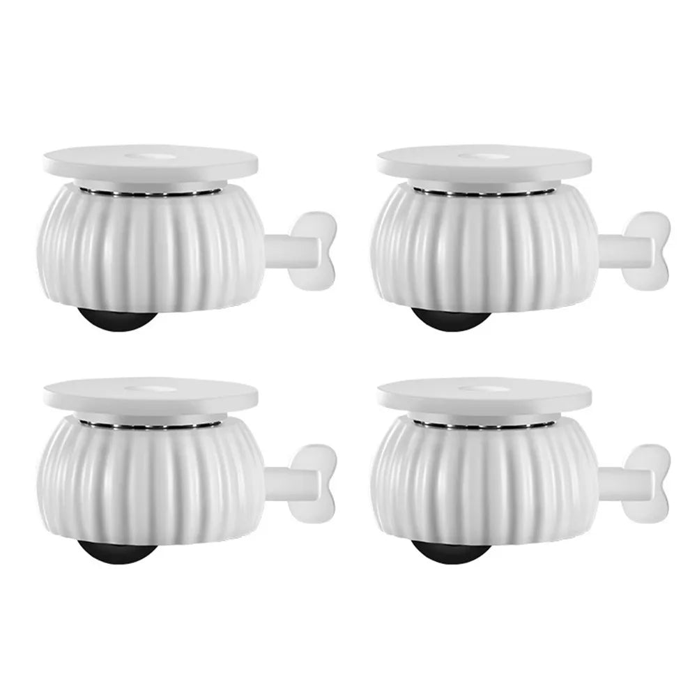 4pcs Brake Adhesive Universal Wheel Casters Stainless Steel Beads 360° Rotation Type Furniture Casters Roller Oasis Select 4 White Black
