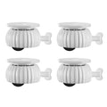 4pcs Brake Adhesive Universal Wheel Casters Stainless Steel Beads 360° Rotation Type Furniture Casters Roller Oasis Select 4 White Black