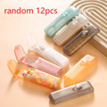 12pcs Portable Toothpick Holder Pill Case Travel Medicine Box Mini Plastic Tube Container for Floss Vitamin Organizer Oasis Select random 12pcs