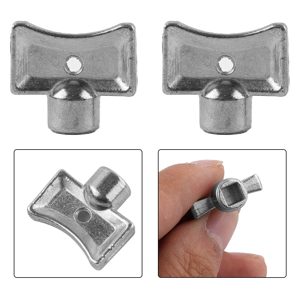 2Pcs Radiator Valve Key Faucet Key Radiator Water Tap 5×5mm Valve Socket Special Lock Wrench Zinc Alloy Oasis Select