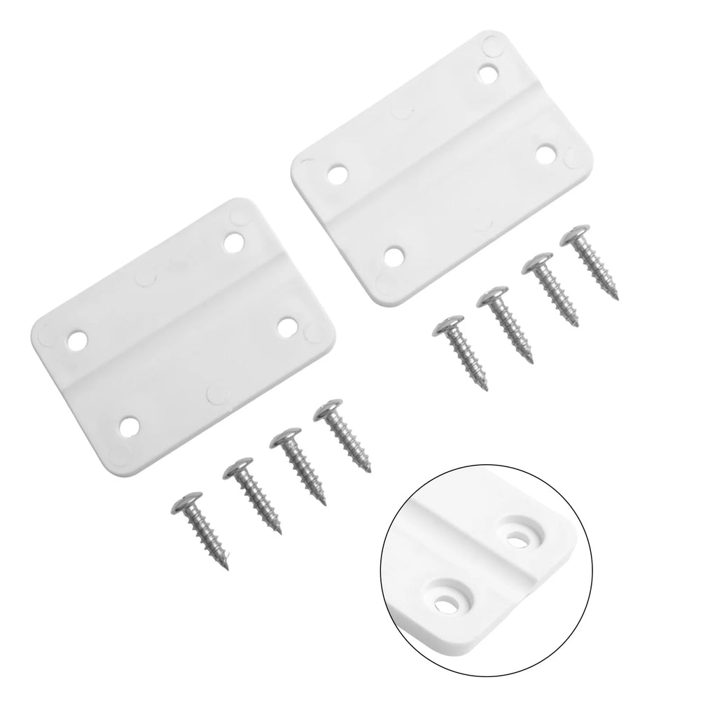 2pcs Replacement Hinges With 8pcs Stainless Screws Plastic Hinges Kit For Igloo Coolers Box Wooden Box Oasis Select