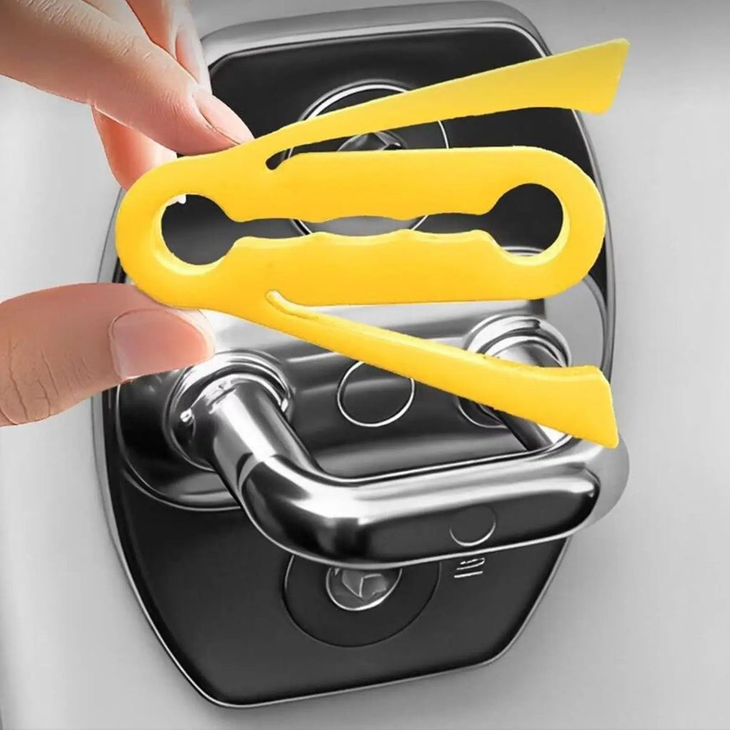 Silicone Car Door Latch Covers 4 Piece Shock Absorption Pad Noise Reduction Car Silicone Door Latch Protective Cover for Suv Oasis Select