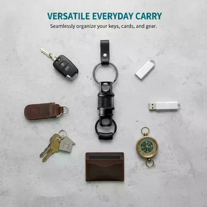 360° Rotating Quick-Release Keychain Clip – Aluminum Alloy
