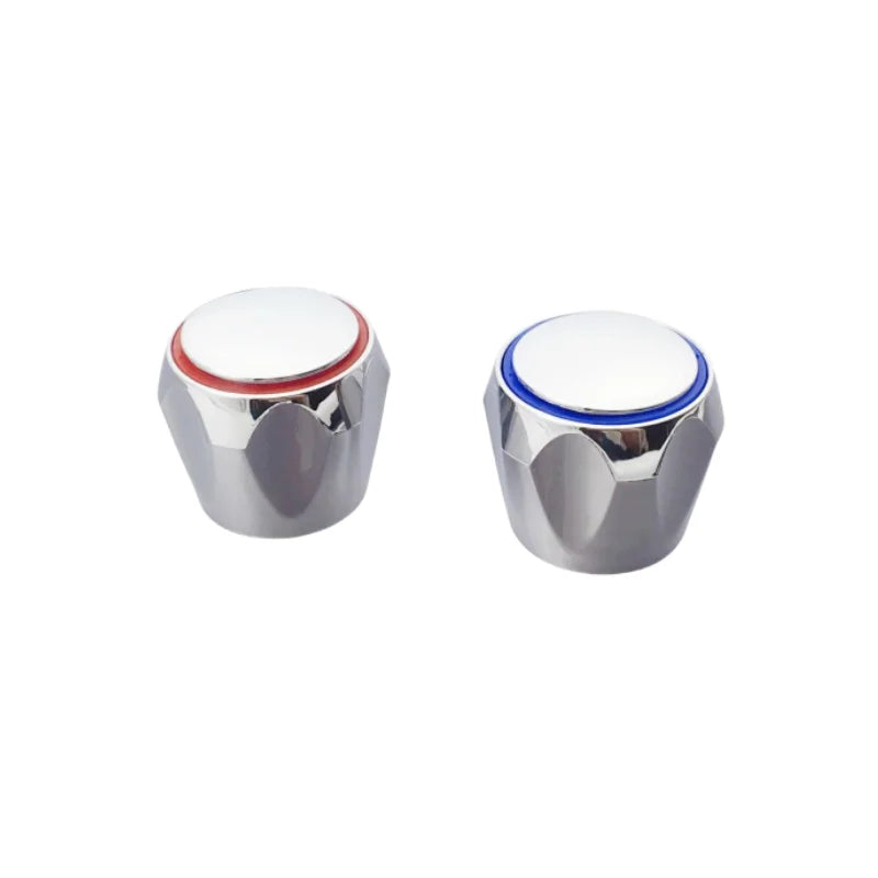 2PCS Hot Cold Faucet Handle Knob Universal Tap Top Head Cover Sink Grips Switch Kitchen Bathroom Faucet Replacement Accessories Oasis Select