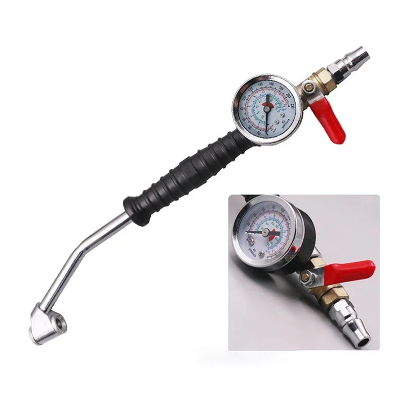 Tire Inflator Rod For Car Truck Vehicles With Tire Pressure Gauge Car Tire Manometro Tire Repair Tools 0-15Bar/220Psi Universal Oasis Select
