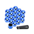 20/40Pcs Universal Anti-Rust 17 19 21mm ABS Auto Trim Tyre Wheel Nut Screw Bolt Protection Covers Cap Car Accessories Oasis Select 20Pcs plate blue 17mm