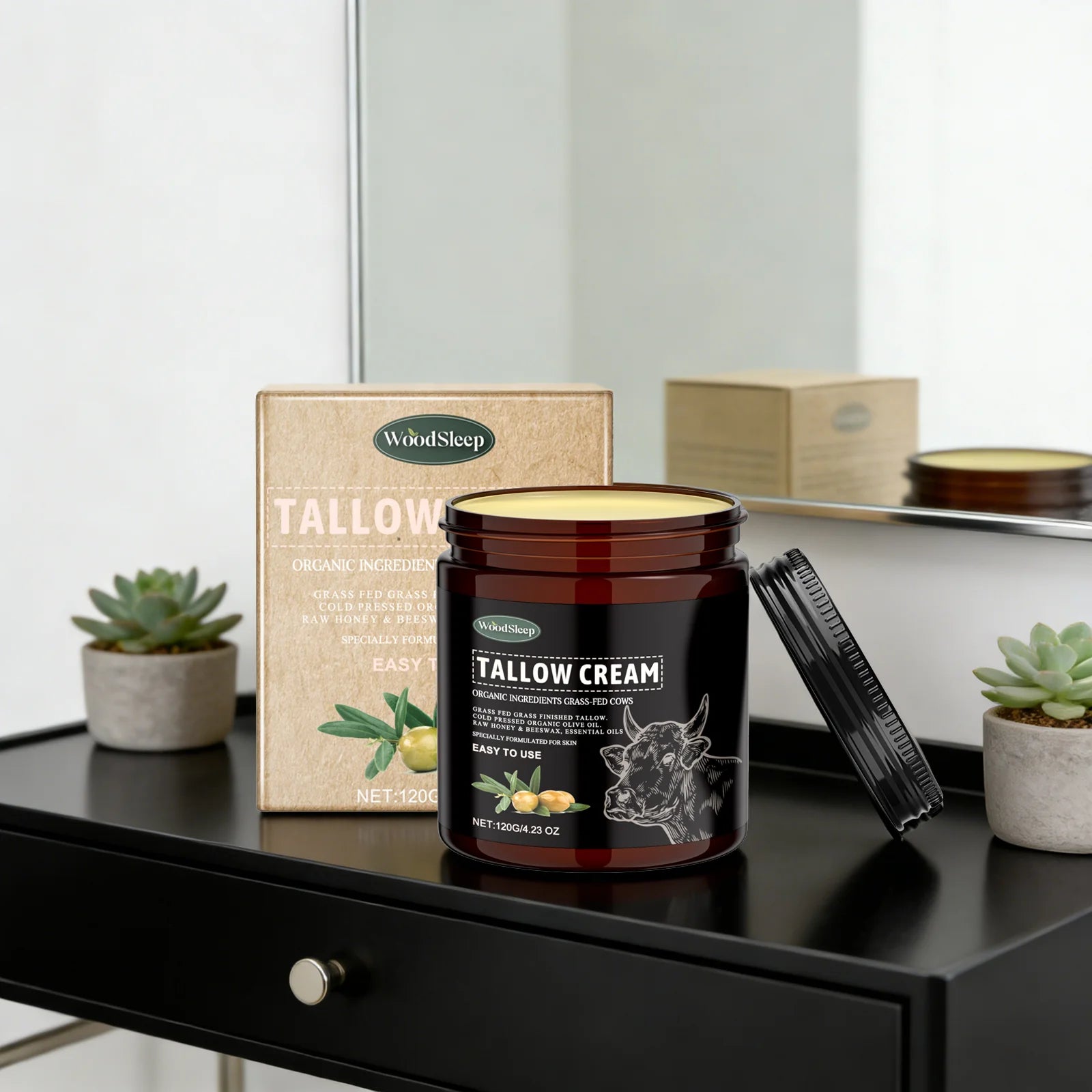Grass-Fed Tallow Body Cream – Acne Care & Deep Moisturizer Tallow Body Cream Oasis Select