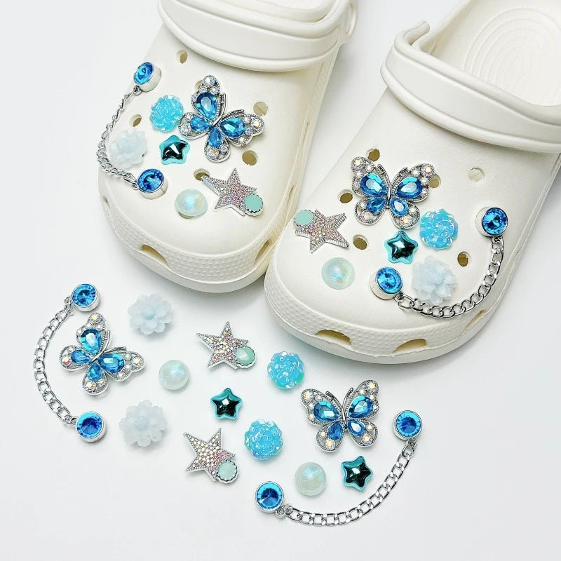Butterfly Fashion Shoe Accessory Set, decorative shoe buckles, removable, suitable for sandals and flip-flops. Oasis Select CJ-267