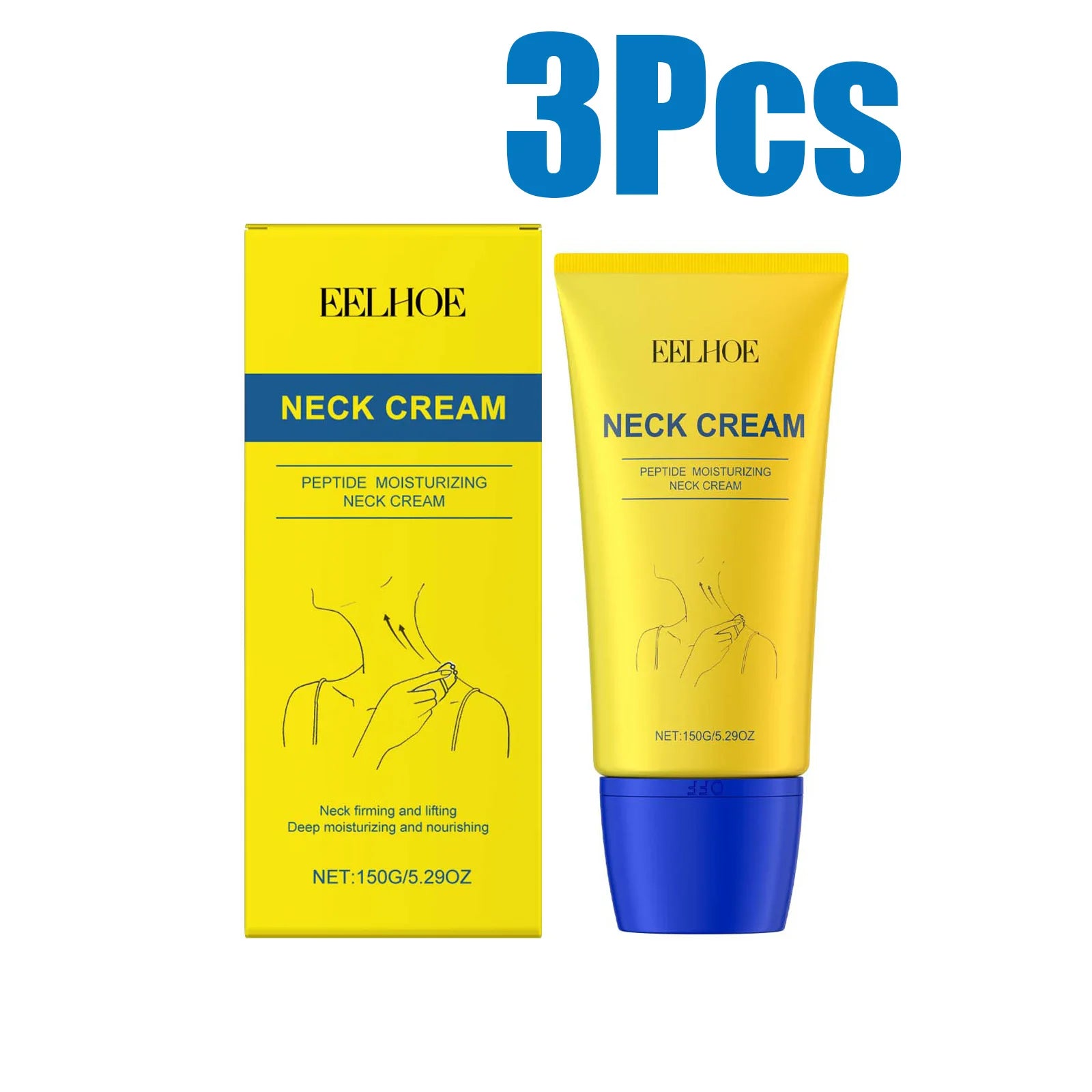 EELHOE Firming Neck Cream – Anti-Aging Lifting & Tightening Neck Firming Cream Oasis Select 3 x 150g Boxed
