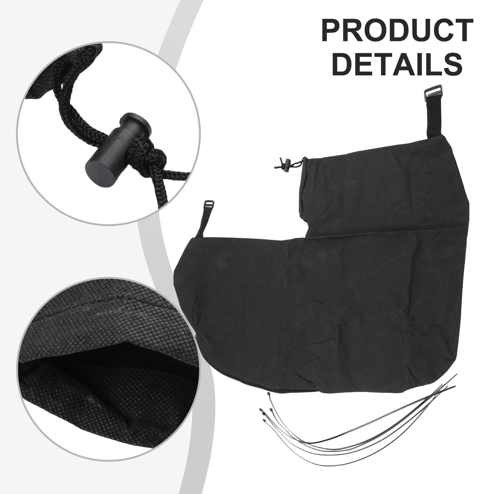 Leaf Vacuum Blower Bag Large Capacity Zipper Leaf Collection Bag For GE-CL 36 Li E-Solo For Gardenic Leaf Vacuum Cleaner Oasis Select