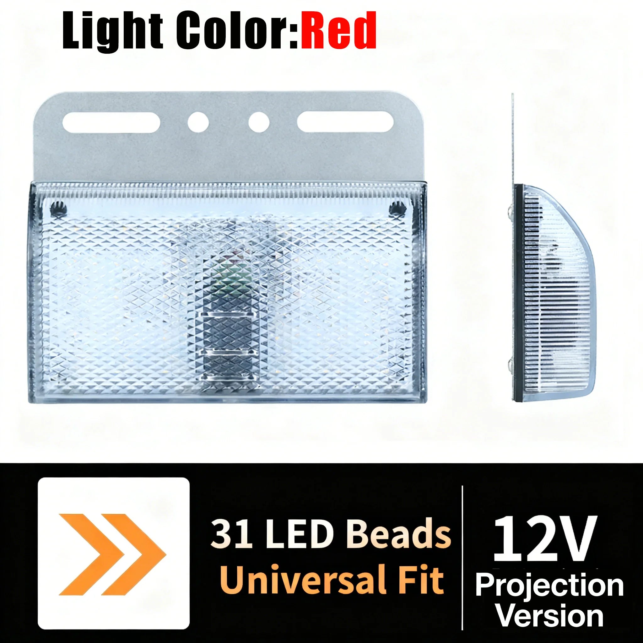 12V-24V 31-LED Side Marker Light | Truck Trailer Turn Signal