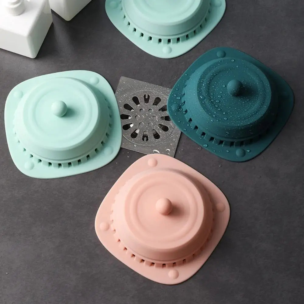 Durable Silicone Floor Drain Cover Anti-odor Strainer Sewer Anti-Clogging Press Type Bathroom Accessories Oasis Select