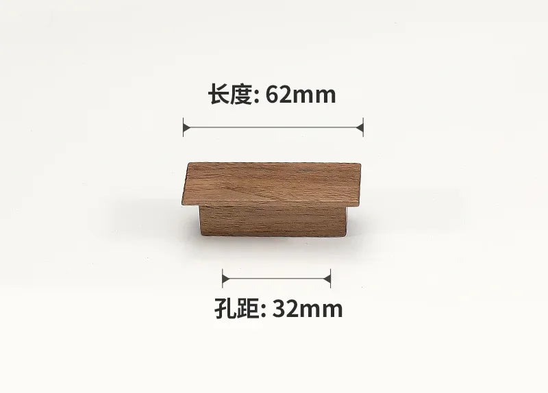 Natural Walnut Wood Cabinet & Drawer Handles | Modern Pull