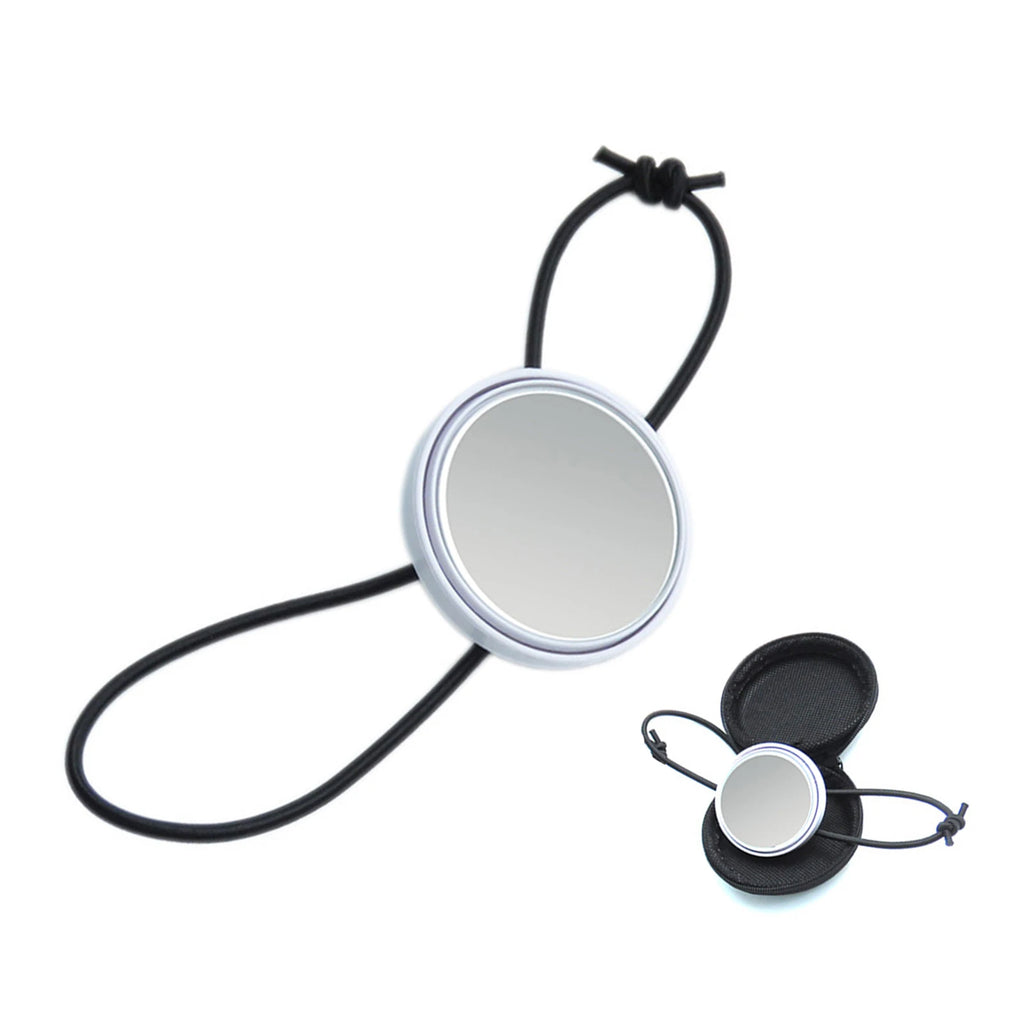 Diving Rearview Mirror With Lanyard Diving Rearview Mirror Scuba Diving Wrist Mirror Adjustable Strap Safety Equipment Colorful Oasis Select White