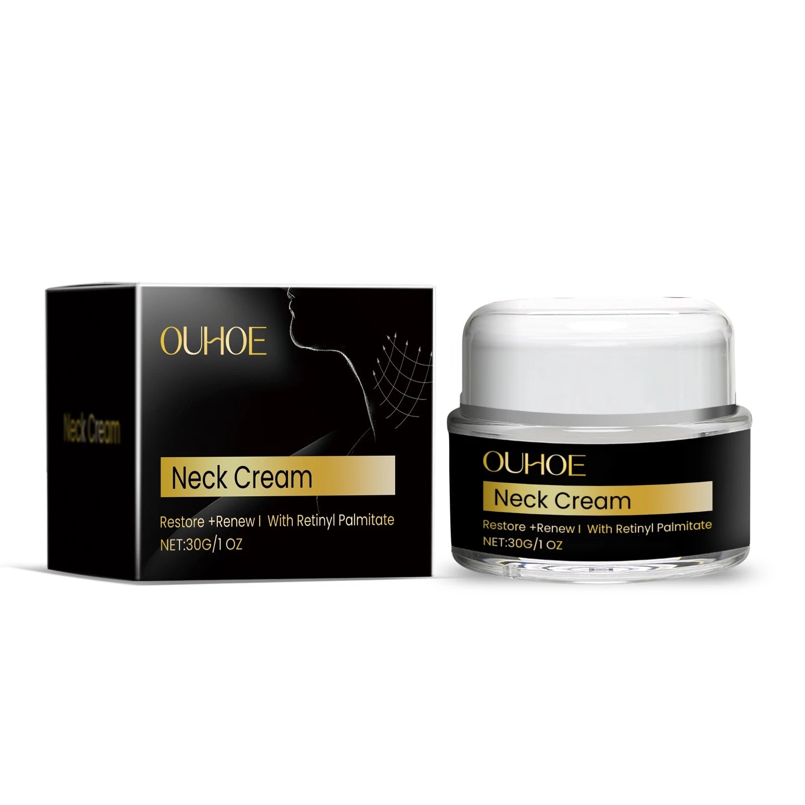 Firming Neck Cream Tightening Lift Double Chin Sagging Reduce Fine Lines Necklines Shaping Brightening Beauty Korean Skin Care Oasis Select 30g boxed