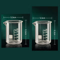 50/1000ML 2PCS Glass Measuring Cup Durable Clear Scale Jugs Heat-resisting Laboratory Beaker Kitchen Baking Liquid Container Oasis Select 50ml 2pcs 50-1000ml