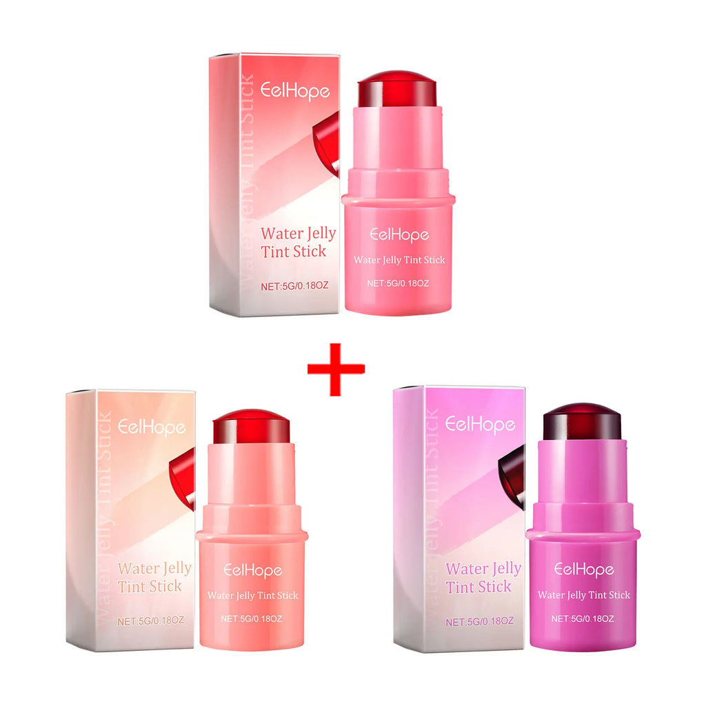 Eelhope 3-in-1 Milk Jelly Tint Blush & Lip Stick | Matte Finish Blush & Lip Tint Stick Oasis Select A and B and C