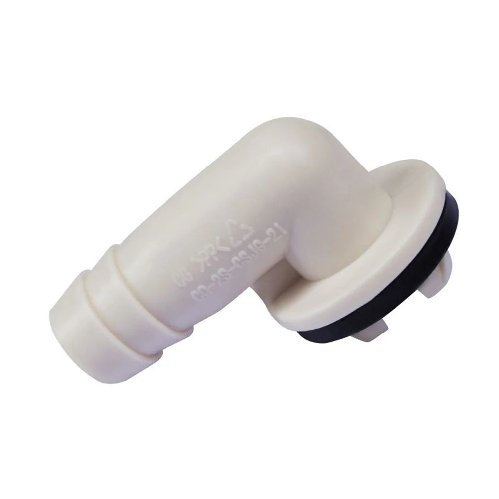 1/4pcs Air Conditioner Drain Connector AC Drain Hose Plastic Elbow Rubber Ring Kit Anti-defomed 1.5cm Diameter Connector Oasis Select