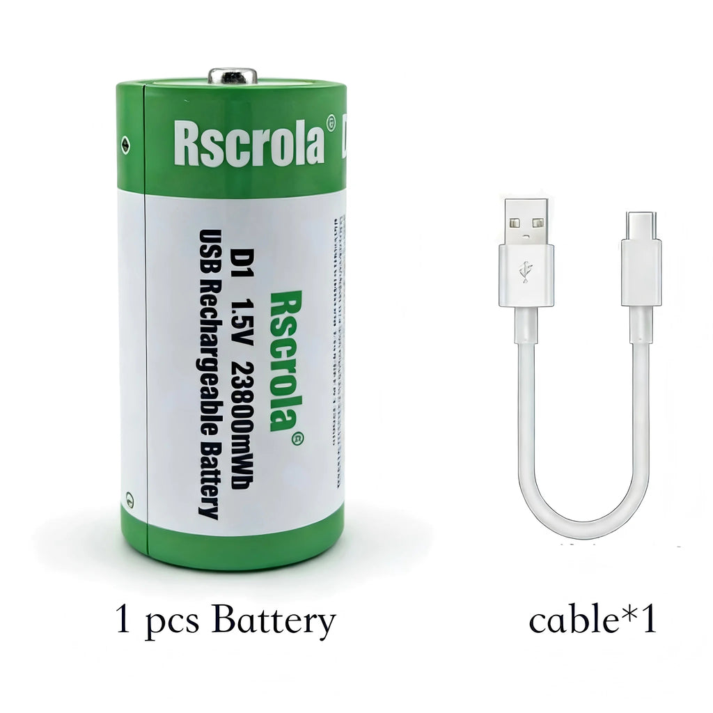 1.5V Constant Voltage Output D Size Rechargeable Batteries,Cost-Saving with Cycle Charging,Stable/large capacity/high cycle life Oasis Select 1 Battery