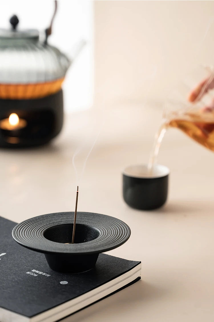 Creative Japanese Ceramic Incense Burner Household Simple Incense Holder Insert Indoor Incense Burner Holder Oasis Select