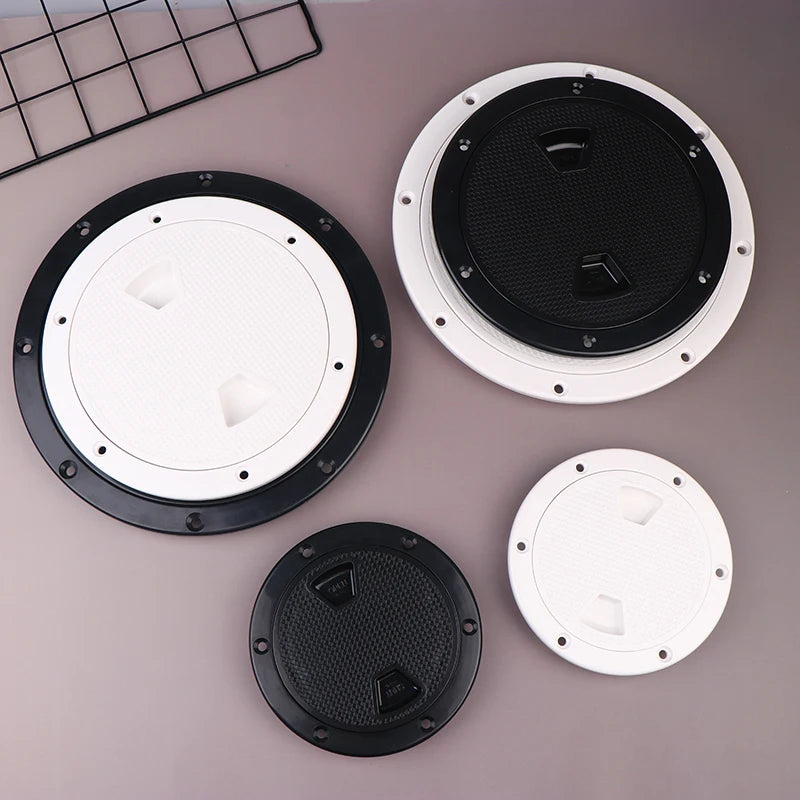 ABS Plastic Round Non-Slip Inspection Hatches Screw Out Access Hatch Cover 4'' 6'' 8'' With Detachable Cover For Kayaks Yacht Oasis Select