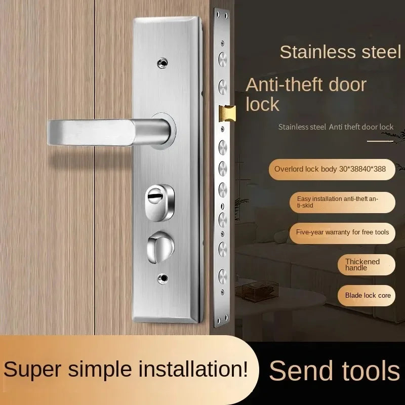 Anti-theft Door Lock Universal Household Entrance Door Handle Handle Door Lock Set Lock Body King Accessories Oasis Select