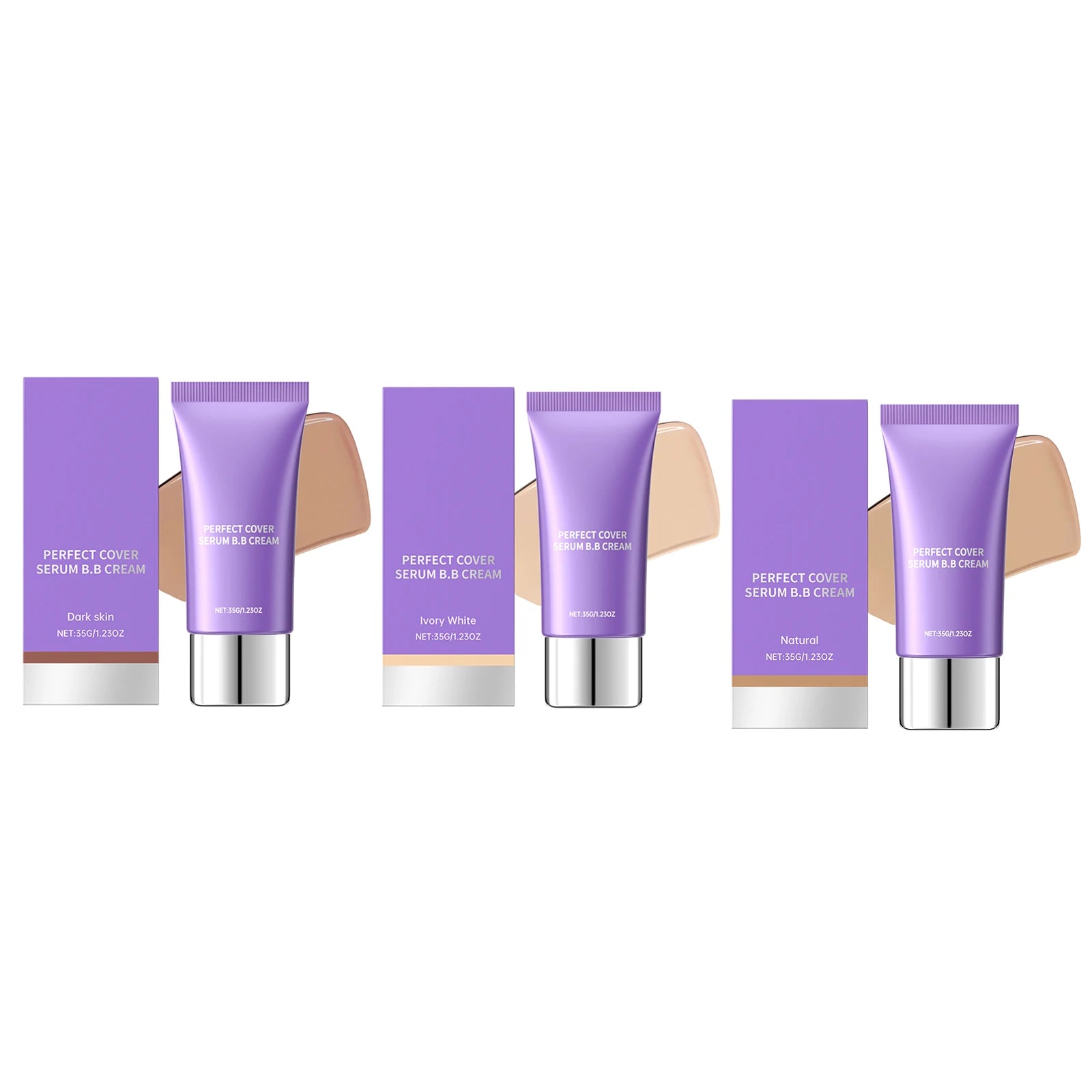 2-in-1 BB Cream Moisturizing Serum Flawless Foundation Concealer Multifunctional Lightweight Brighten Base Makeup Sensitive Skin Oasis Select 3 In 1