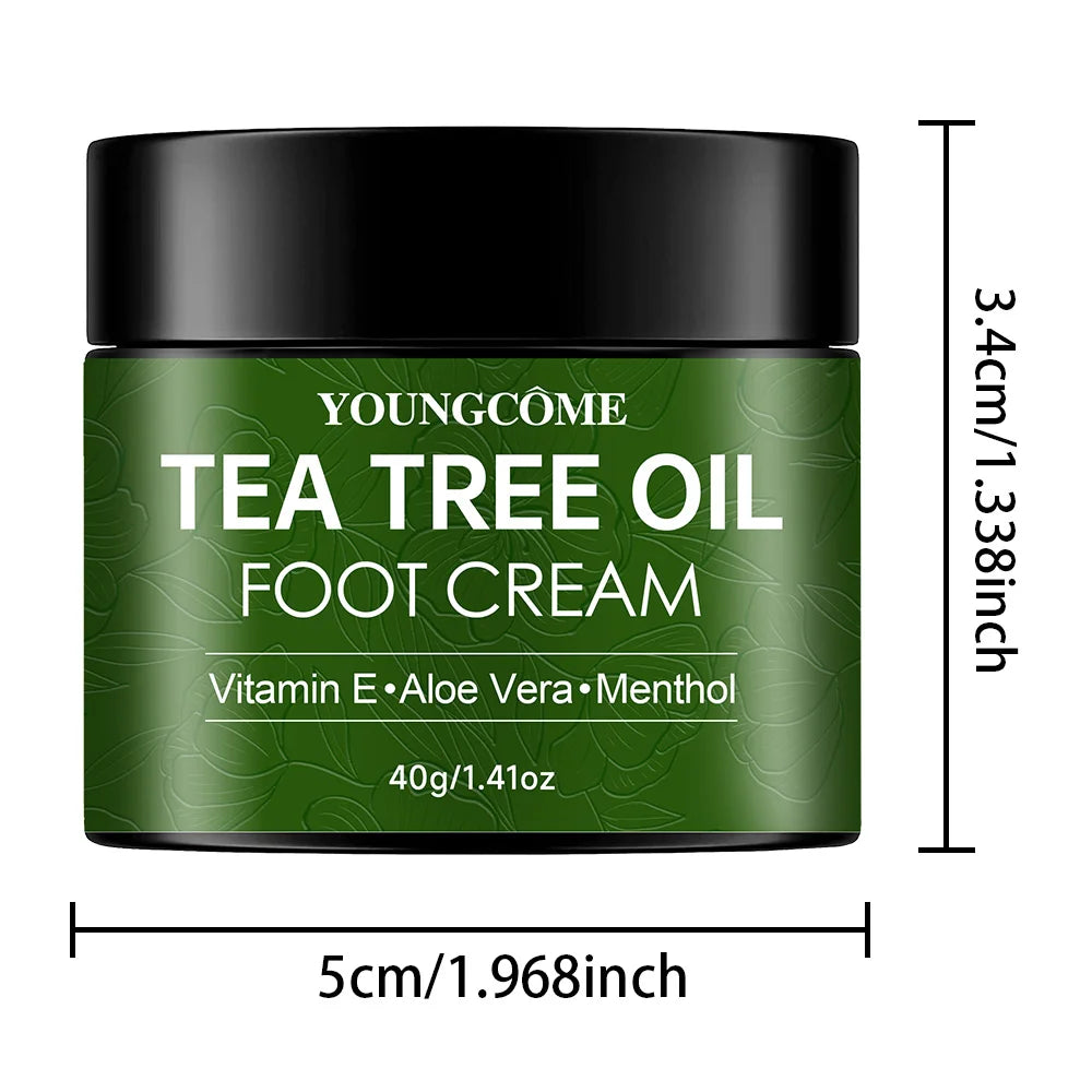 YOUNGCOME Tea Tree Foot Cream – Soften & Hydrate Rough Heels