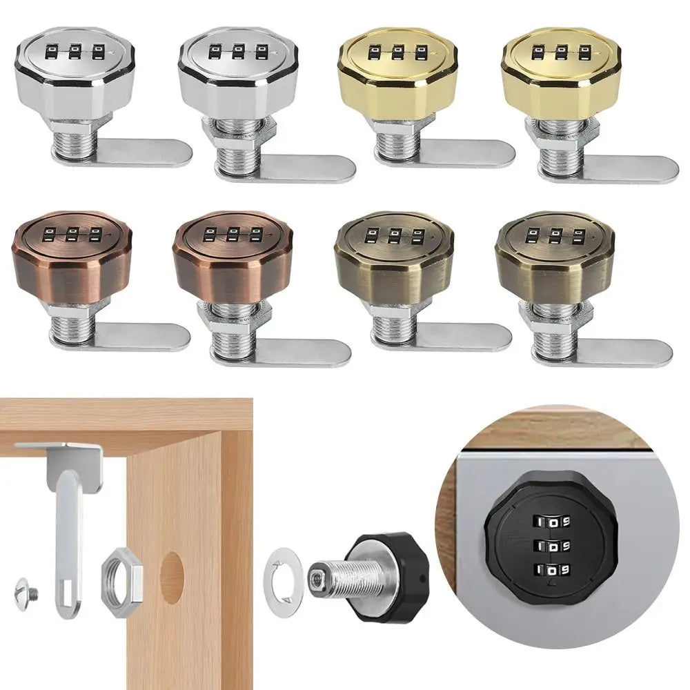 Cabinet Mailbox Password Locker 3 Digital Code Combination Lock Cupboard Drawer Password Locker Oasis Select