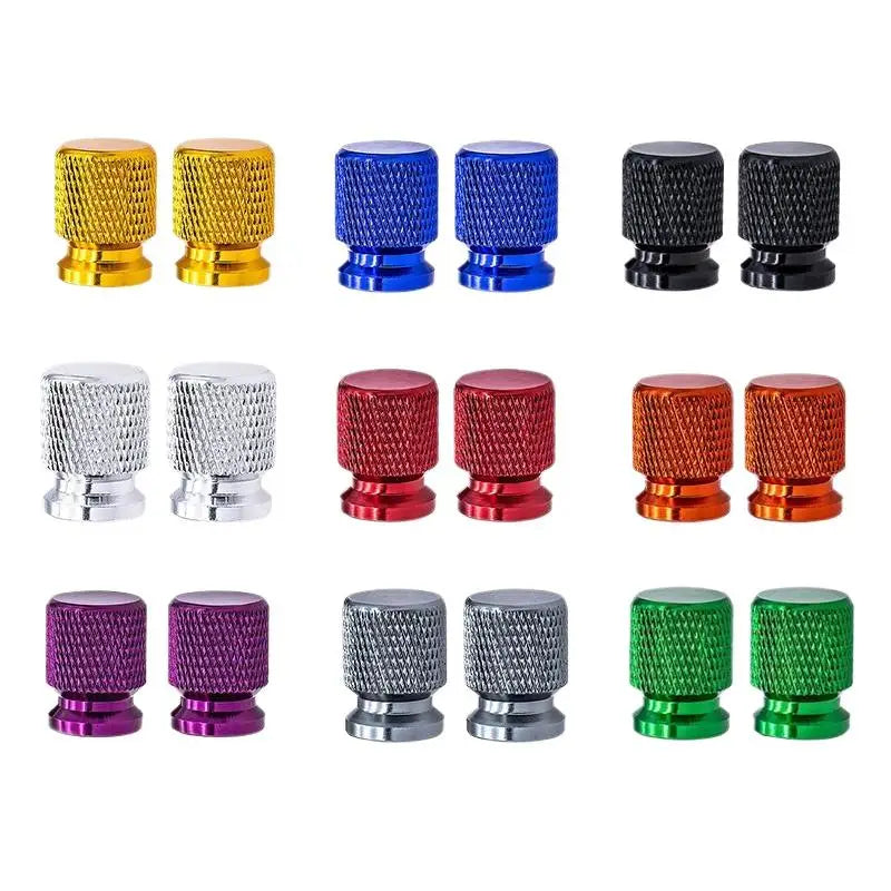Tire Valve Stem Caps, Anodized Aluminum Wheel Valve Covers Accessories, Universal For Cars, SUVs, Bikes, Trucks And Motorcycles Oasis Select