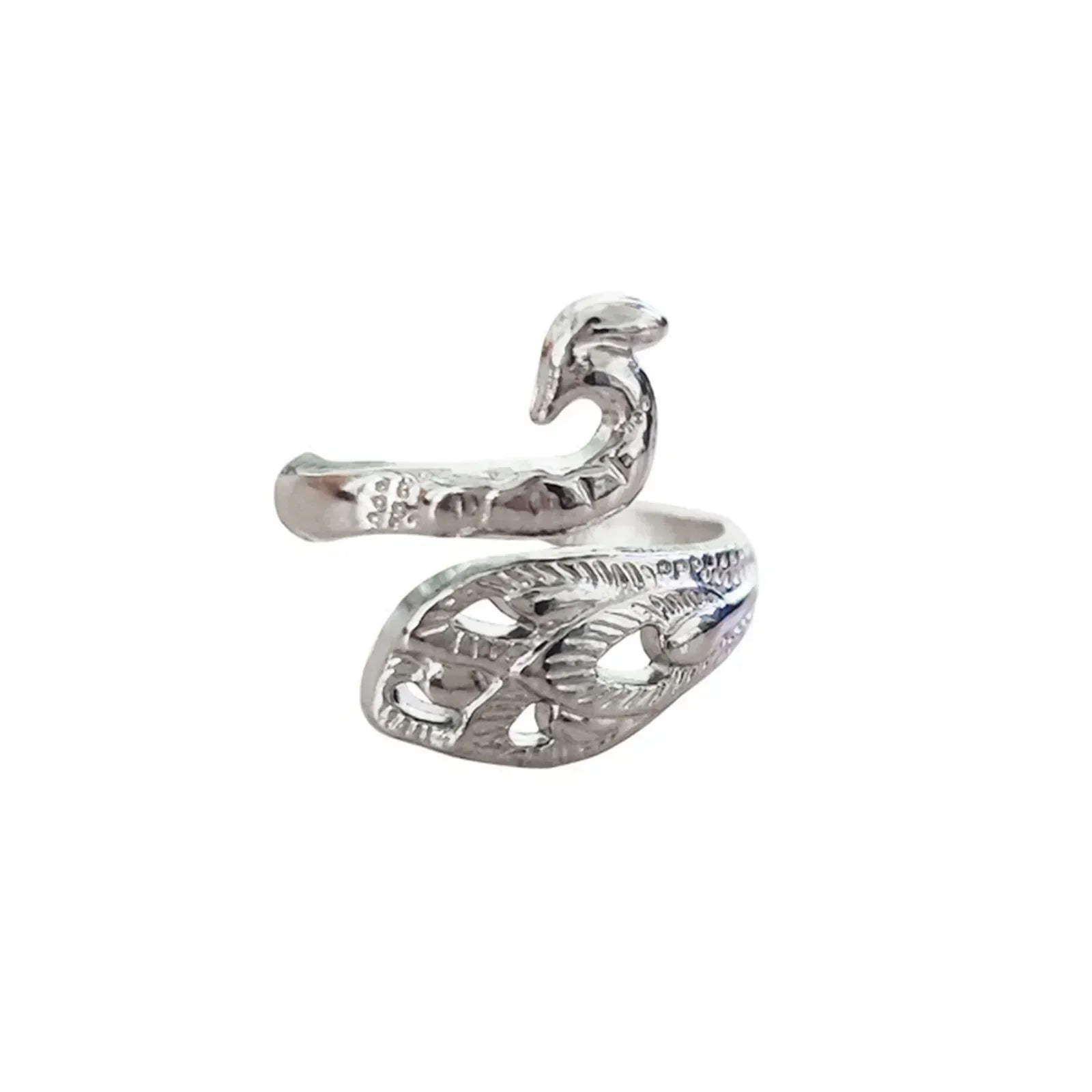 1 Piece Metal Knitting Tools Handamde Peacock Finger Ring Blade Needle Braiding Crochet Yarn Guide Accessories Ring Wool Crafts Oasis Select Silver-2.1x2cm