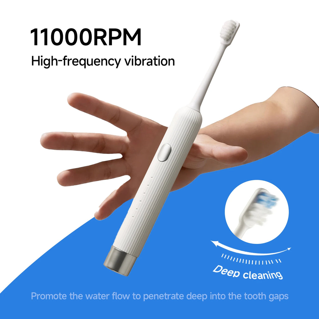 Electric Toothbrush Vibration Sonic Electric Toothbrush for Adults Rechargeable Smart 6 Modes 5 Brush Heads DOCO LAB Oasis Select