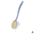 Long Handle Two Sided Shower Body Brush Tied Bath Flower Bathroom Wash Body Silicone Back ExfoliatingBrush Brush Bathing Ma G2K9 Oasis Select Blue CN