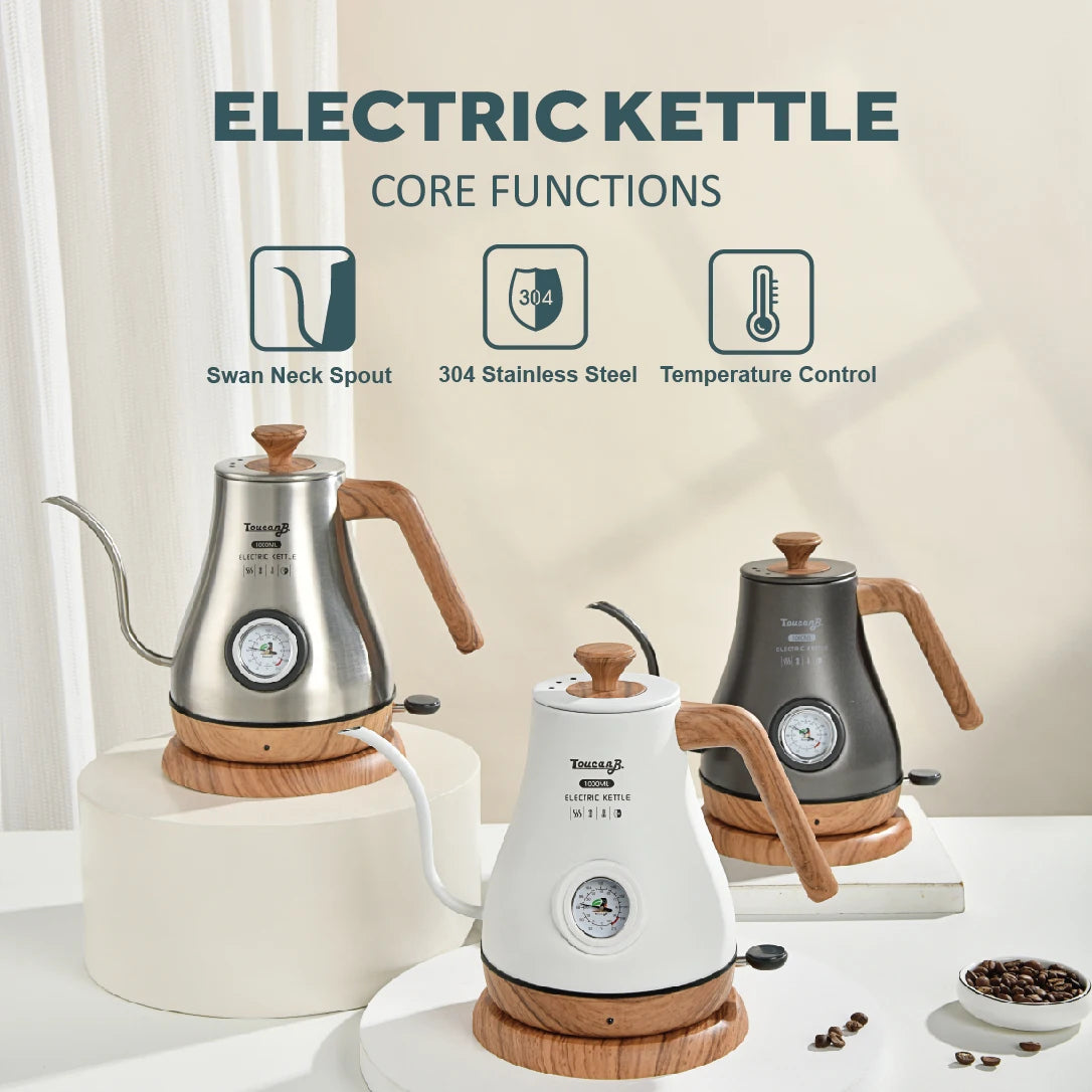URGGU Stainless Steel Electric Kettle – 110V Temperature Control