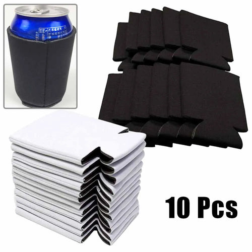 10-Pack Neoprene Can Cooler Sleeves | Collapsible Insulated Holders Can Cooler Sleeves Oasis Select