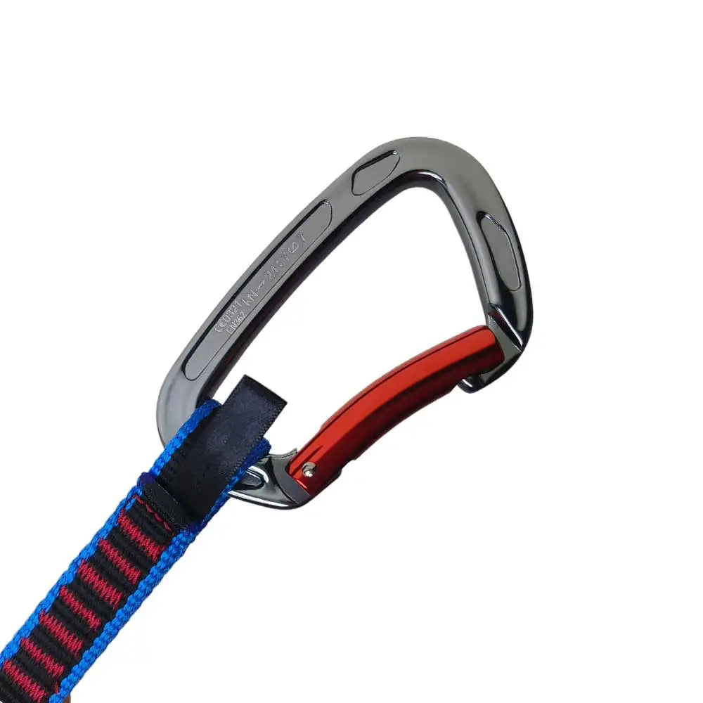 1/2pcs 22KN Professional Climbing Quickdraw with 24KN Curved Gate Carabiners Mountaineering Adventure Rescue Training Equipment Oasis Select