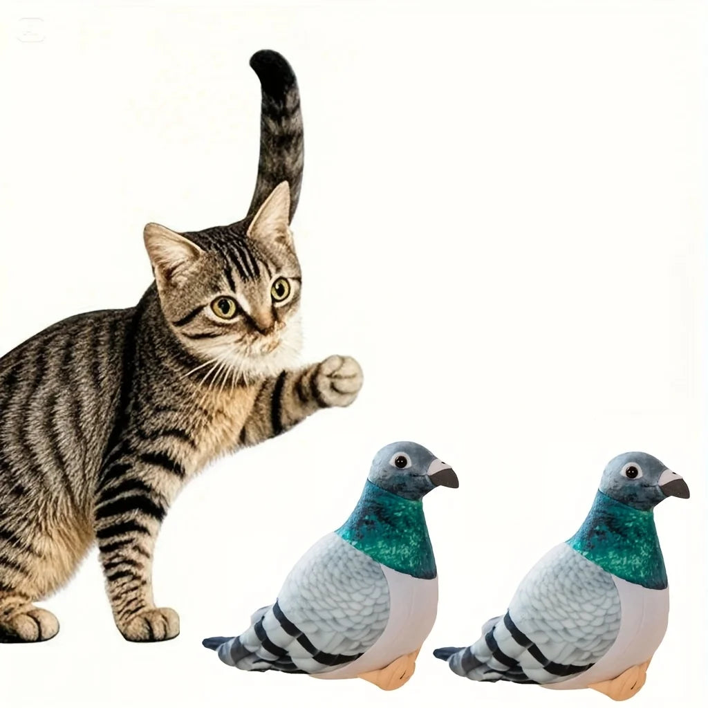 1pc Soft Plush Cat Toy - Cute Realistic Carrier Pigeon Stuffed Animal, Interactive Pet Pillow for All Breeds Pet Products Oasis Select