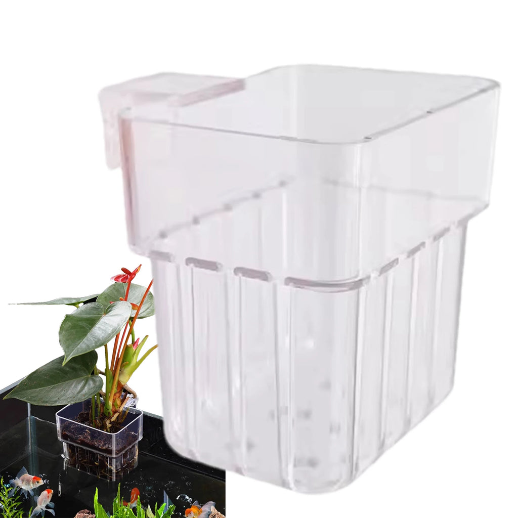 Aquarium Plant Holder Transparent Aquarium Decorations Plants Pot Aquatic Plants Holder Aquatic Plant Cup Fish Tank Planter Oasis Select