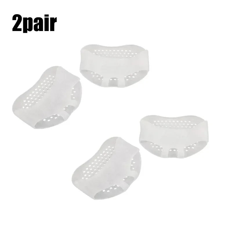 2pcs Silicone Metatarsal Pads Toe Separator Pain Relief Foot Pads Orthotics Foot Massage Insoles Forefoot Socks Foot Care Tool Oasis Select 4pcs white