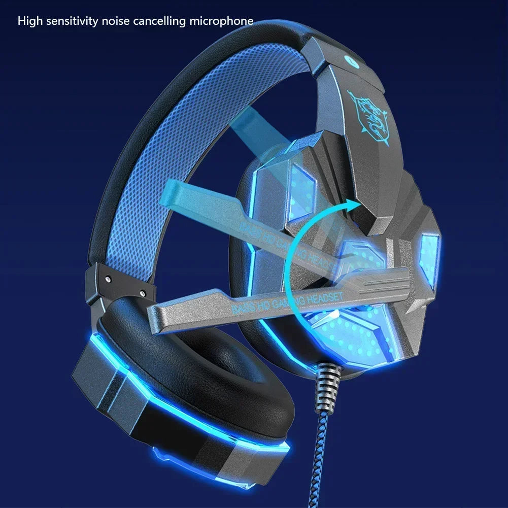 Creative Wired Gaming Headphones High Quality Microphone Led Light Bass Stereo PC Gaming Headset For Computer PS4 PS5 Xbox Oasis Select
