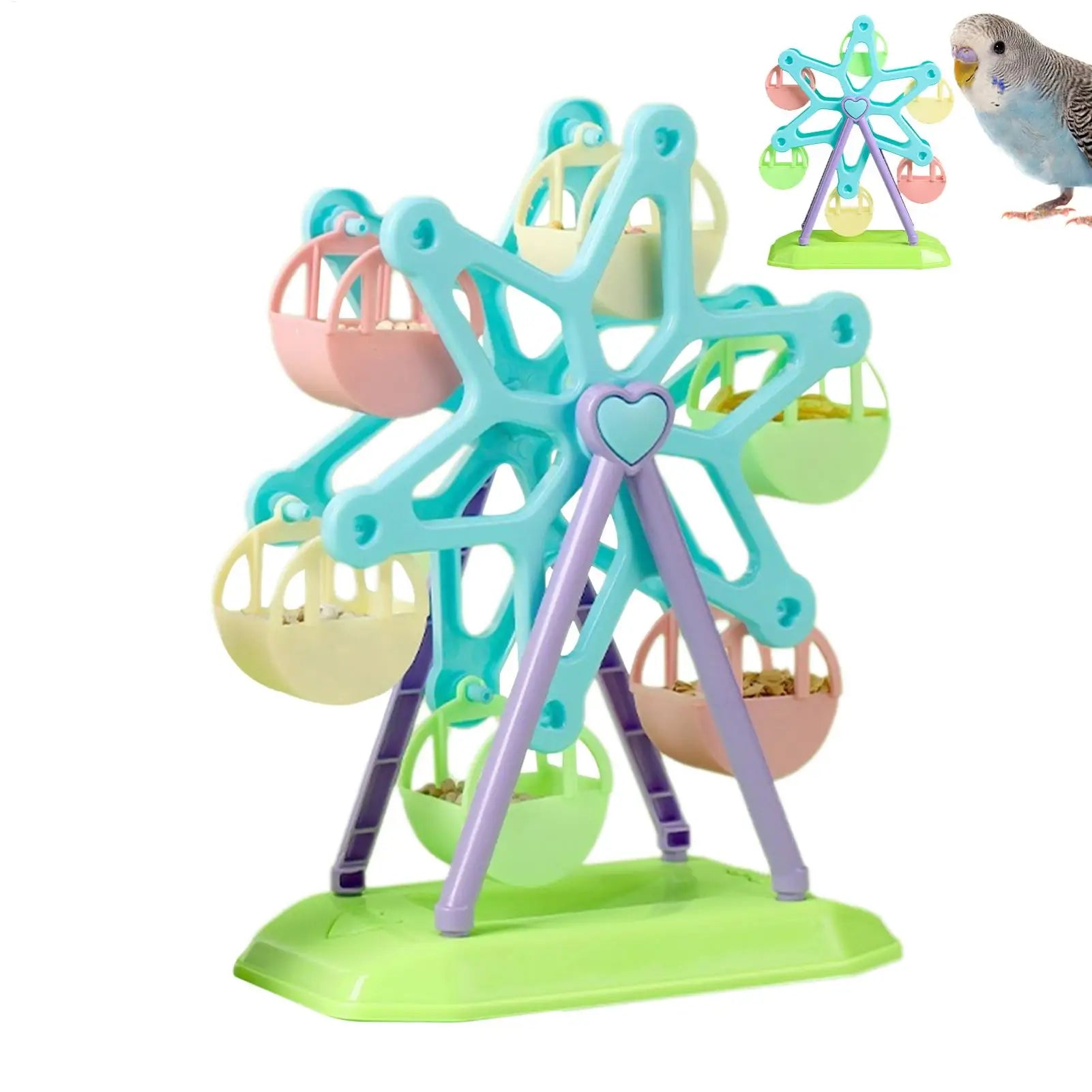 Bird Toys Foraging Wheel Parrot Toy Snacks Feeder Intelligence Growth Bird Supplies Parrot Ferris Wheel Bird Windmill Foraging Oasis Select