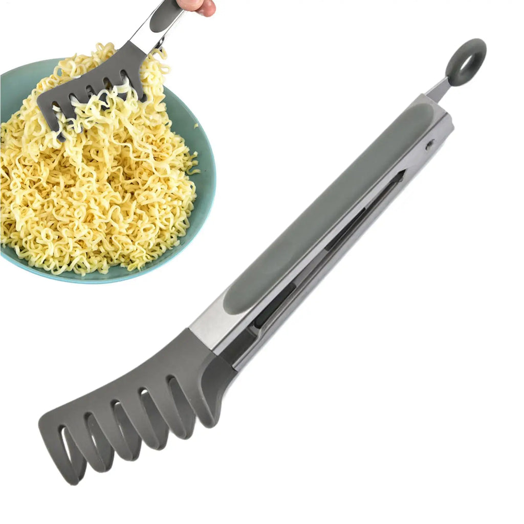 Pasta Tongs Silicone Tipped Tongs for Serving Food Pasta Server Non Slip Handle Spaghetti Server Cooking Tongs for Kitchen Oasis Select