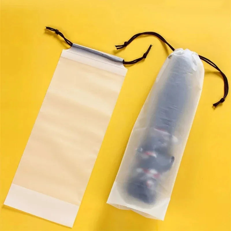 5-40pcs Umbrella Storage Bag, Semi Transparent Plastic Waterproof Umbrella Cover, Portable Drawstring Bag For Home Storage Oasis Select