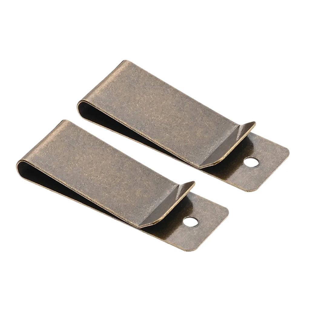 2-Pack Antique Bronze Iron Spring Buckle Sheath Clips DIY