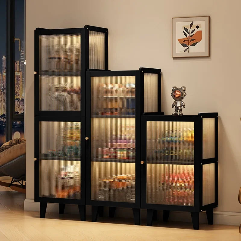 Multi-functional Figure display cabinet Bookcase Acrylic transparent dustproof Lego blind box storage cabinet Oasis Select