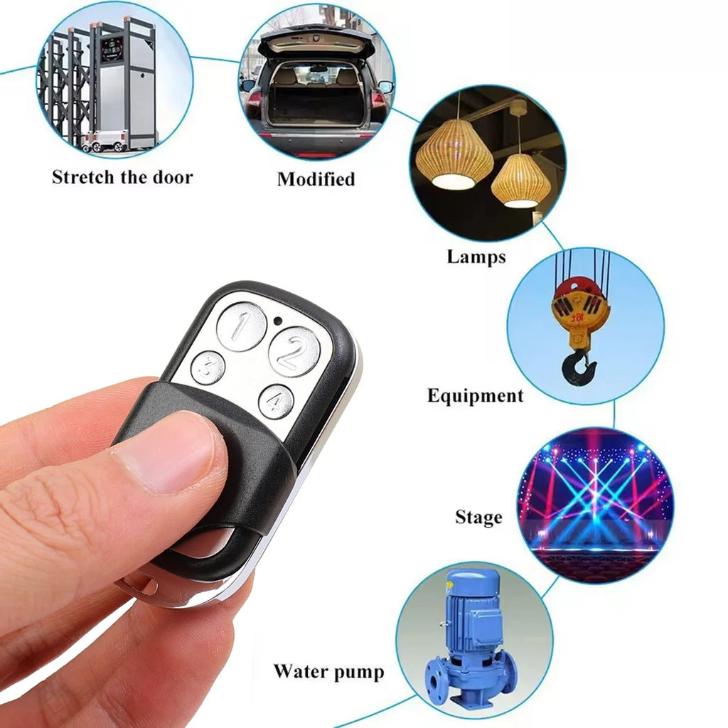 1pc Universal Mini 433MHz Smart Cloning Duplicator Key Remote Control Portable 4 Button Electric Garage Door Gate Copy Opener Oasis Select